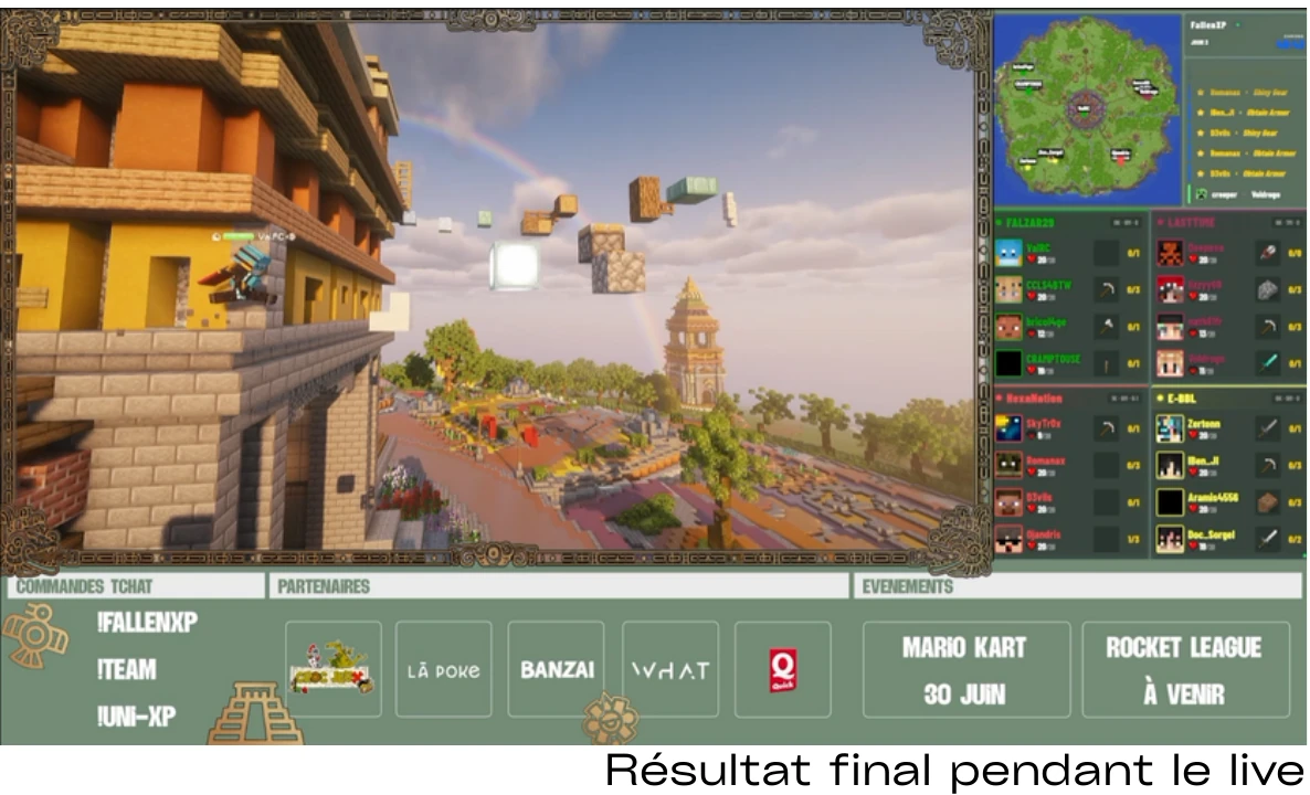 Overlay intégré pendant le live Twitch